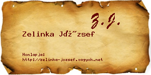 Zelinka József névjegykártya